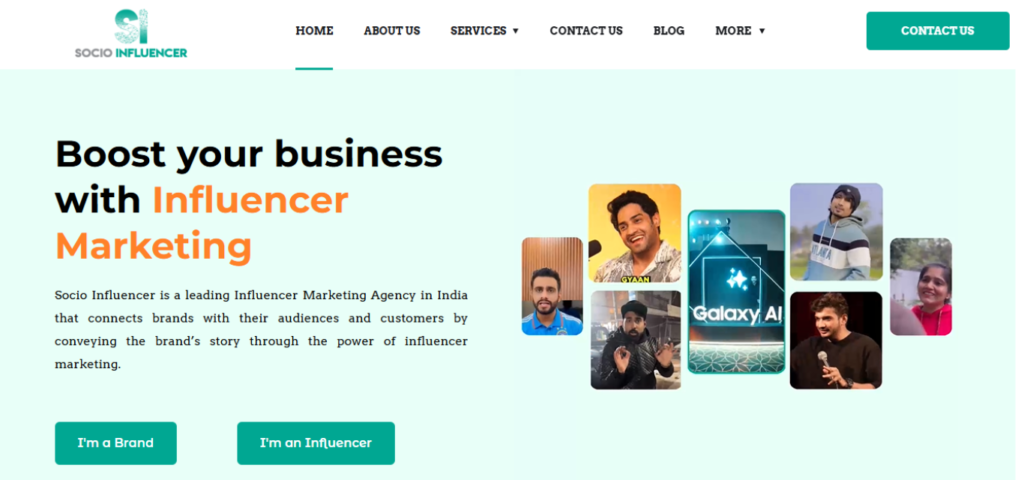 socio influencer - influencer marketing agency